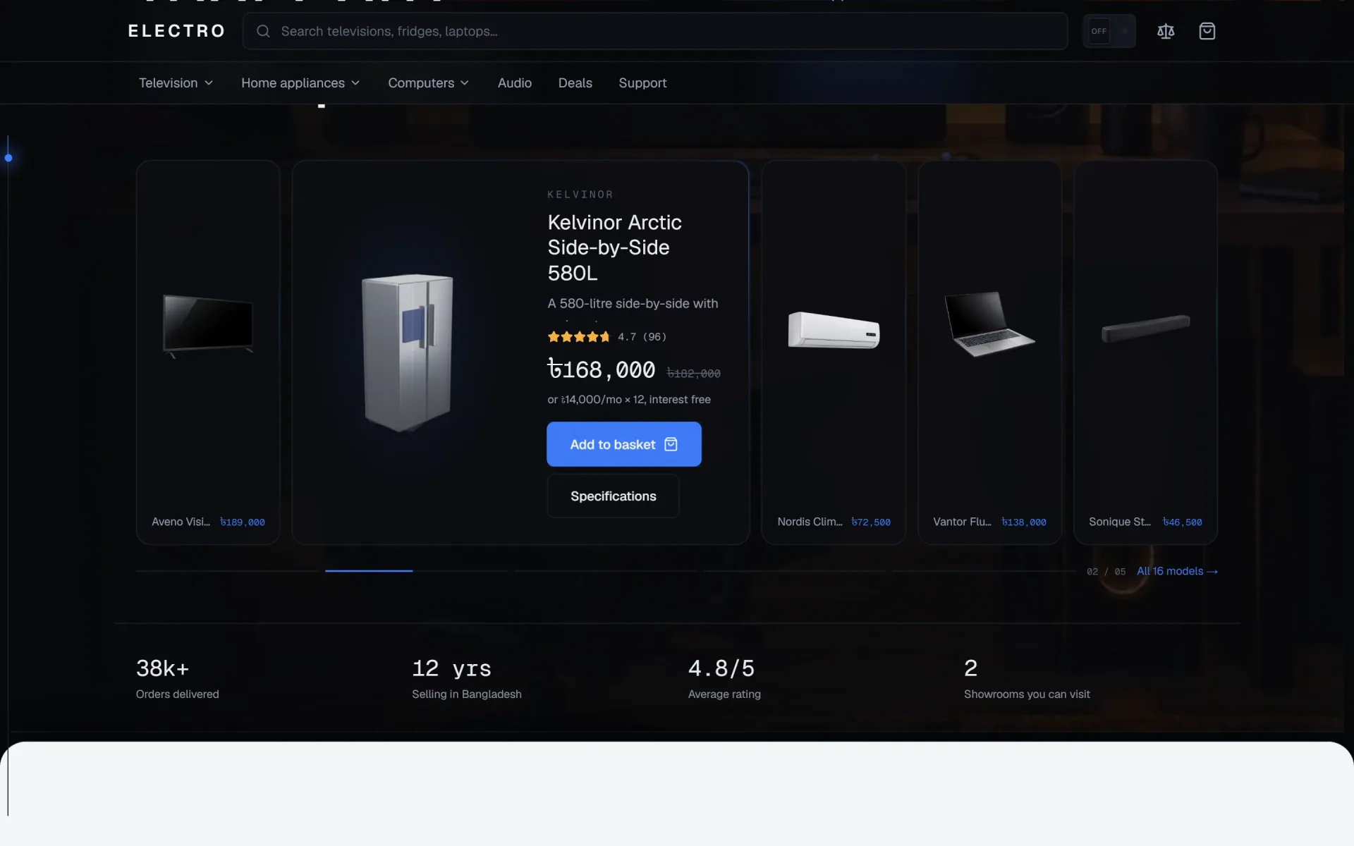 ELECTRO on desktop and mobile