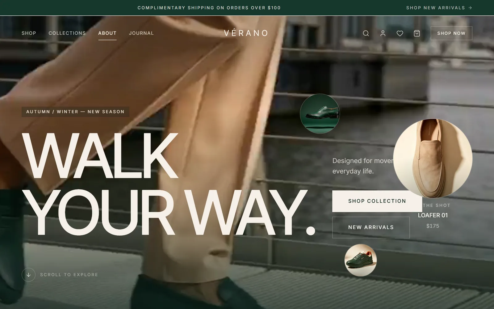 About — campaign film that plays forward or back with the cursor