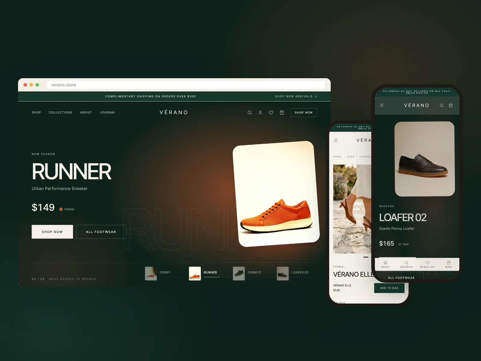 VÉRANO on desktop and mobile